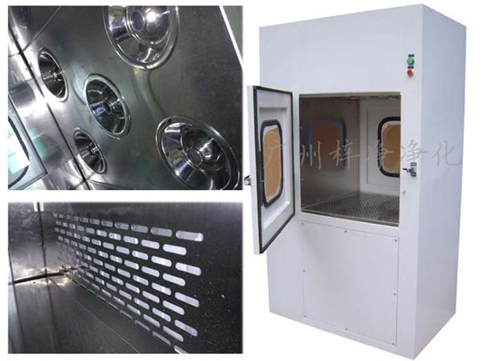 風淋傳遞窗吹淋后的氣流通過高效過濾器，如HEPA過濾器，進一步過濾掉微小的塵埃和微生物。